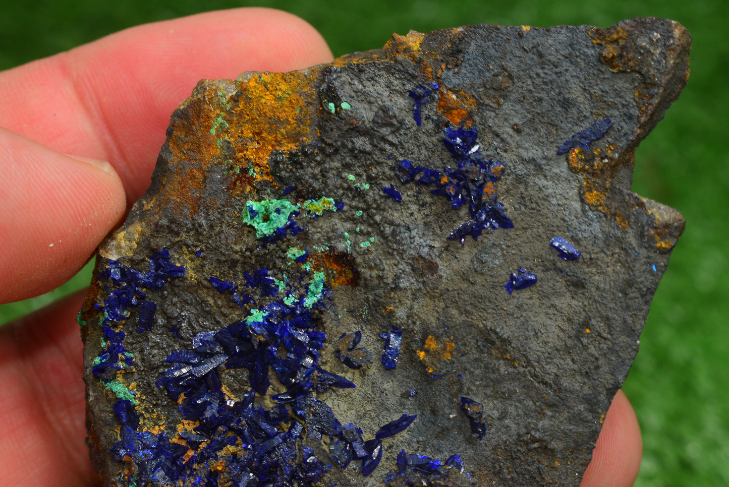 Azurite over Malachite Crystal from Morocco - Freeform Cluster Shape, Natural and Genuine - MeteoriteNwa.com