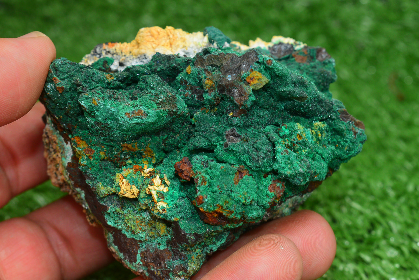 Malachite Crystal from Morocco - Freeform Cluster Shape, Natural and Genuine - MeteoriteNwa.com