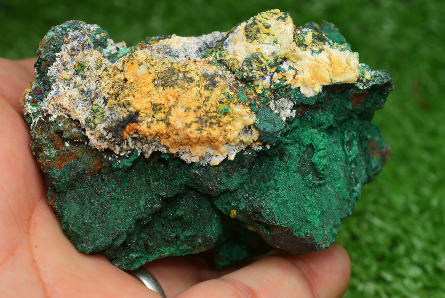 Malachite Crystal from Morocco - Freeform Cluster Shape, Natural and Genuine - MeteoriteNwa.com