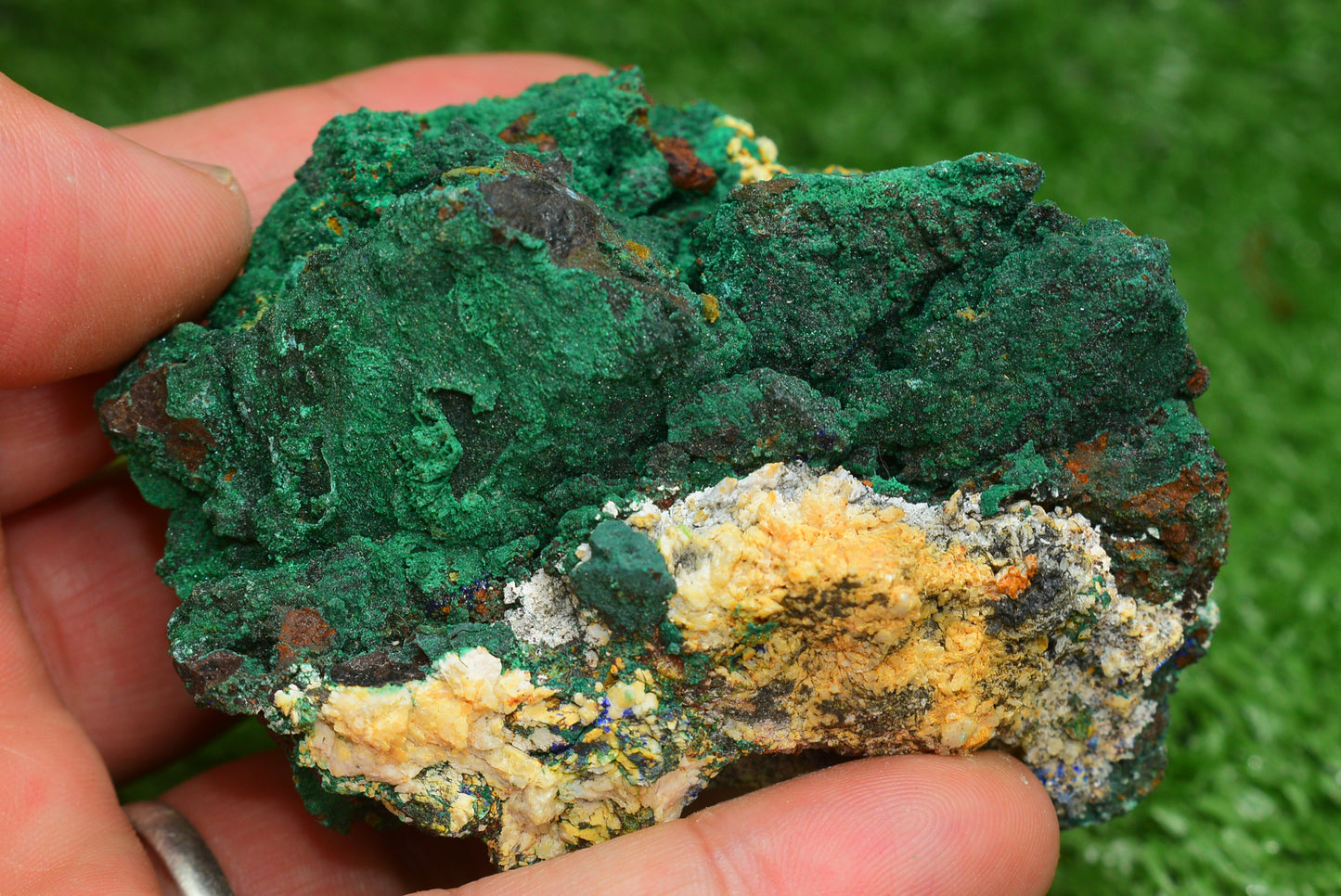 Malachite Crystal from Morocco - Freeform Cluster Shape, Natural and Genuine - MeteoriteNwa.com