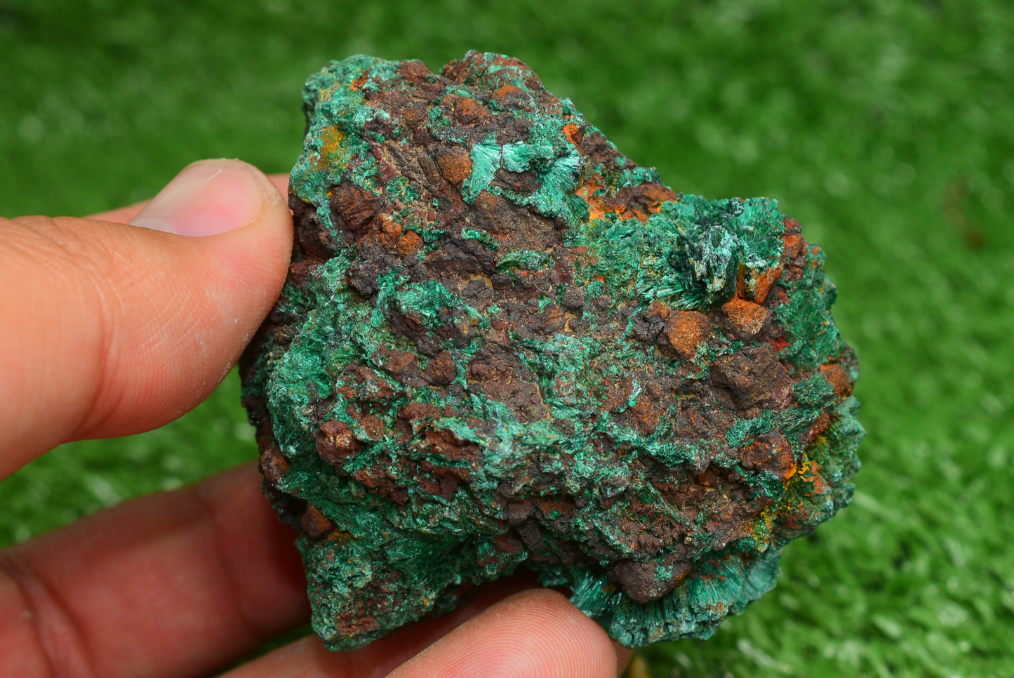 Malachite Crystal from Morocco - Freeform Cluster Shape, Natural and Genuine - MeteoriteNwa.com