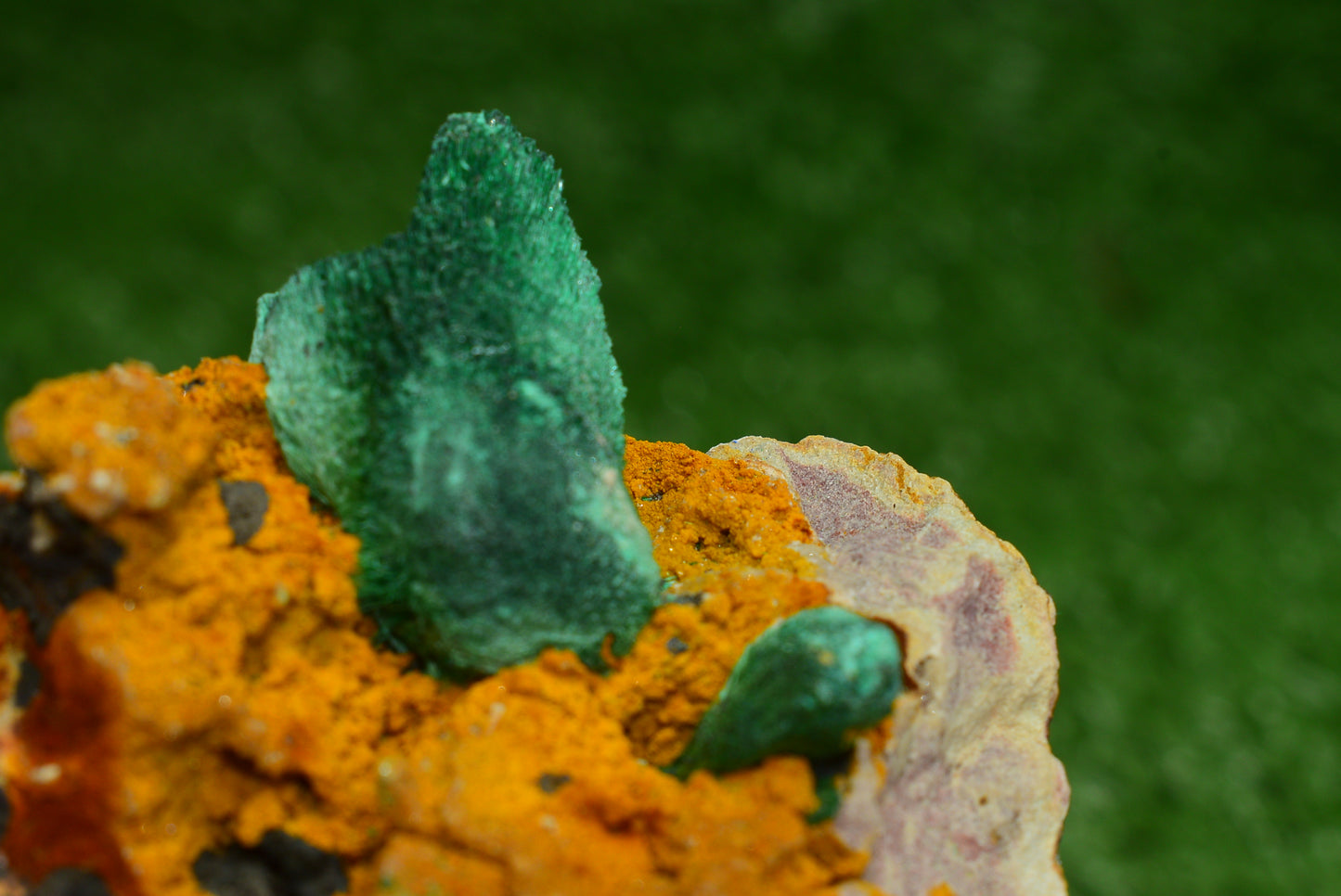 Stunning Fibrous Malachite Crystal from Morocco Genuine and Natural, Freeform Cluster Shape - Perfect for Collectors and Healers - MeteoriteNwa.com