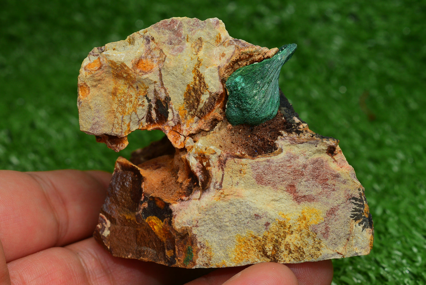 Stunning Fibrous Malachite Crystal from Morocco Genuine and Natural, Freeform Cluster Shape - Perfect for Collectors and Healers - MeteoriteNwa.com