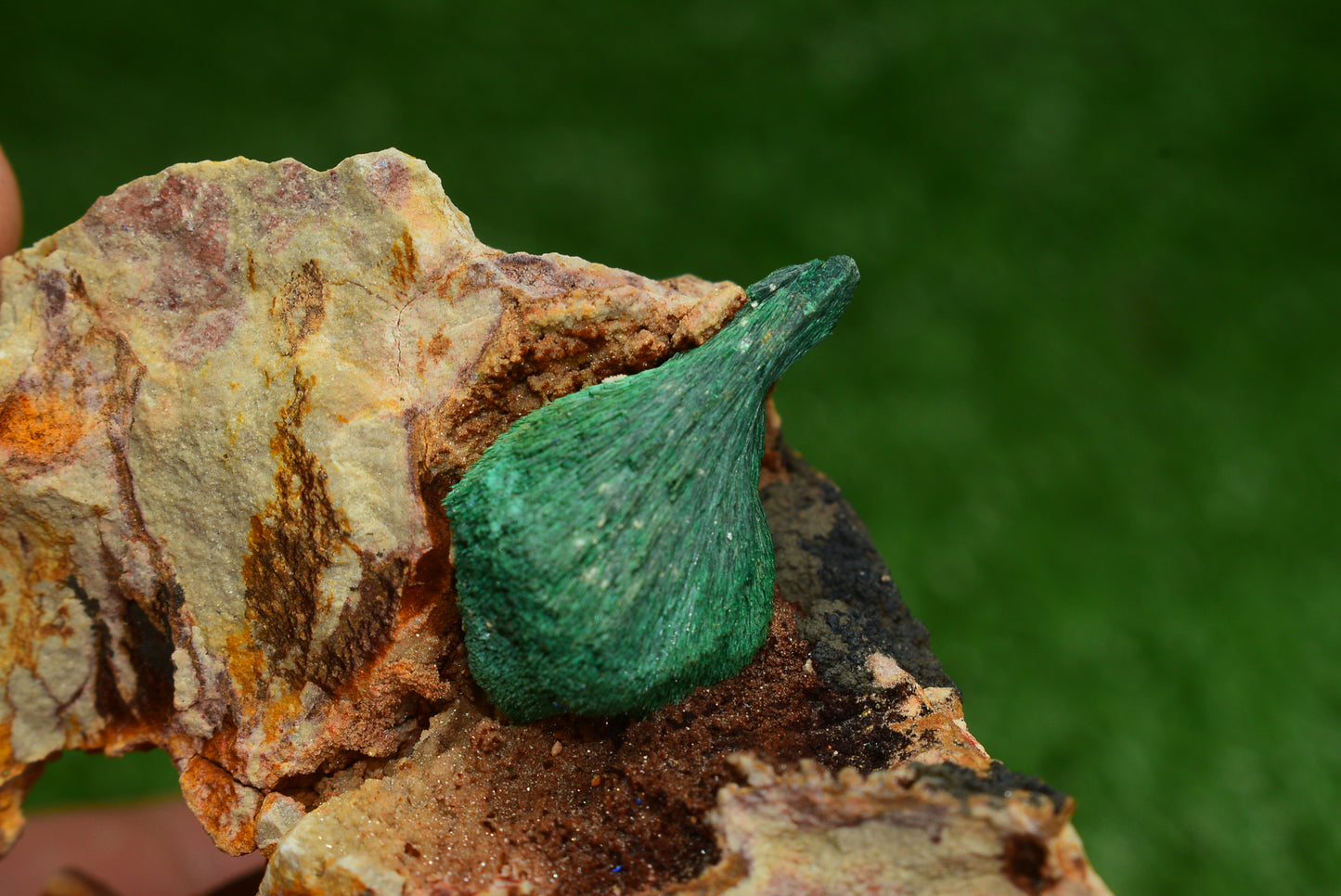 Stunning Fibrous Malachite Crystal from Morocco Genuine and Natural, Freeform Cluster Shape - Perfect for Collectors and Healers - MeteoriteNwa.com