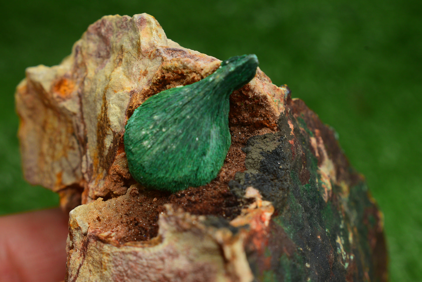 Stunning Fibrous Malachite Crystal from Morocco Genuine and Natural, Freeform Cluster Shape - Perfect for Collectors and Healers - MeteoriteNwa.com