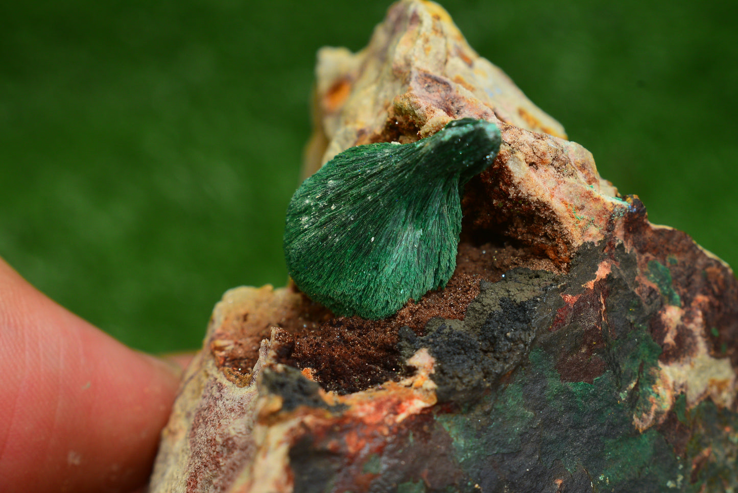 Stunning Fibrous Malachite Crystal from Morocco Genuine and Natural, Freeform Cluster Shape - Perfect for Collectors and Healers - MeteoriteNwa.com
