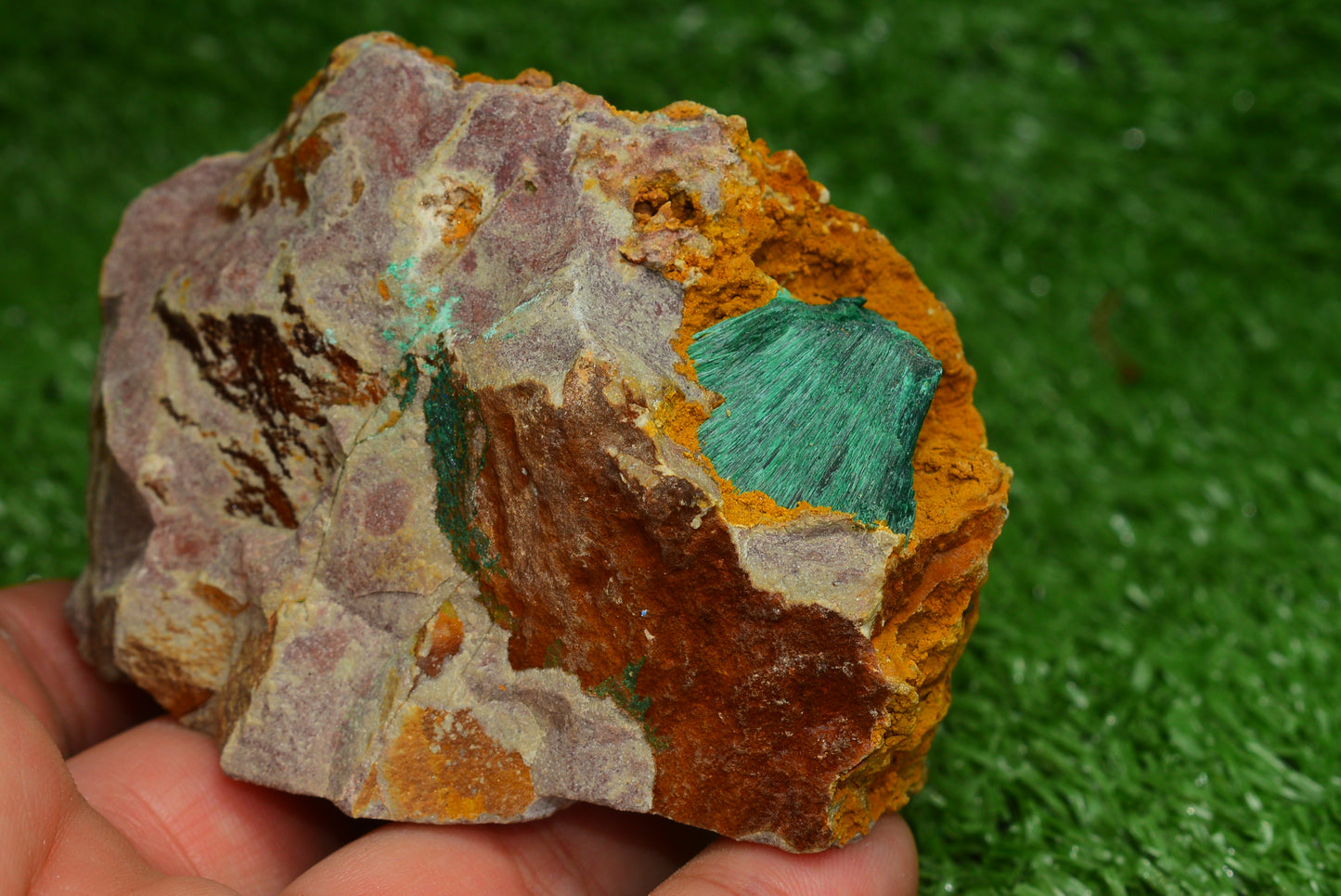 Stunning Fibrous Malachite Crystal from Morocco Genuine and Natural, Freeform Cluster Shape - Perfect for Collectors and Healers - MeteoriteNwa.com