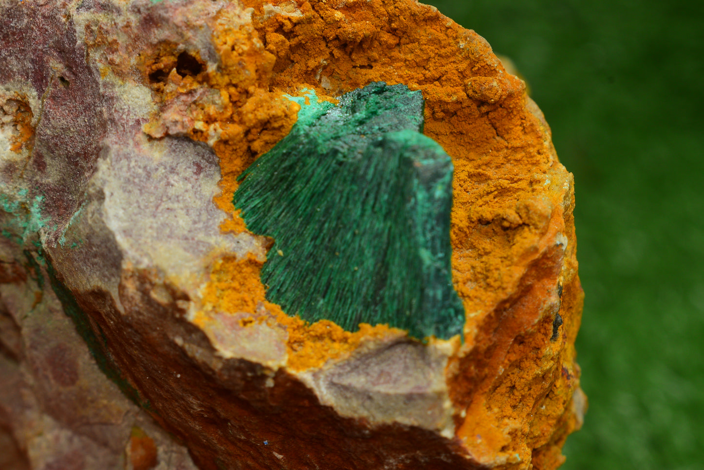 Stunning Fibrous Malachite Crystal from Morocco Genuine and Natural, Freeform Cluster Shape - Perfect for Collectors and Healers - MeteoriteNwa.com