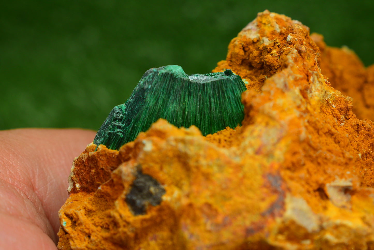 Stunning Fibrous Malachite Crystal from Morocco Genuine and Natural, Freeform Cluster Shape - Perfect for Collectors and Healers - MeteoriteNwa.com