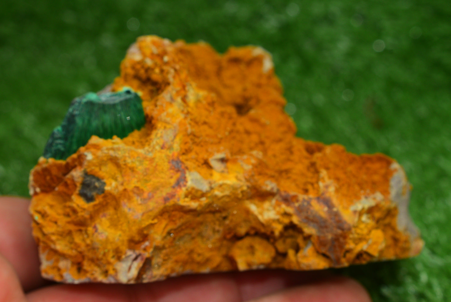 Stunning Fibrous Malachite Crystal from Morocco Genuine and Natural, Freeform Cluster Shape - Perfect for Collectors and Healers - MeteoriteNwa.com