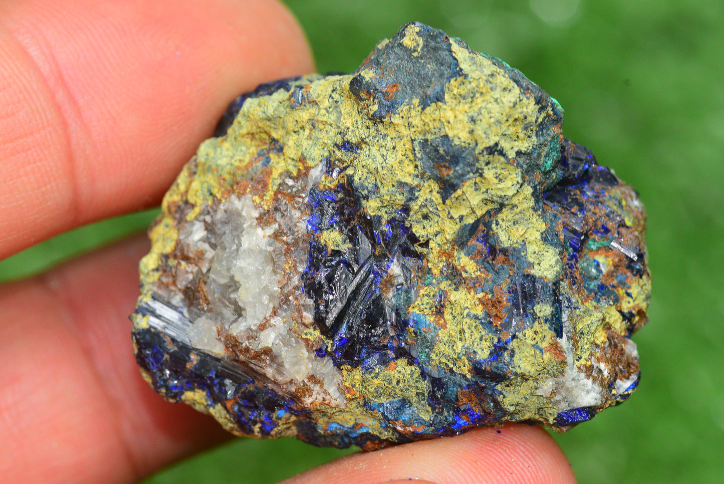 Azurite Crystal from Morocco - Freeform Cluster Shape, Natural and Genuine - MeteoriteNwa.com
