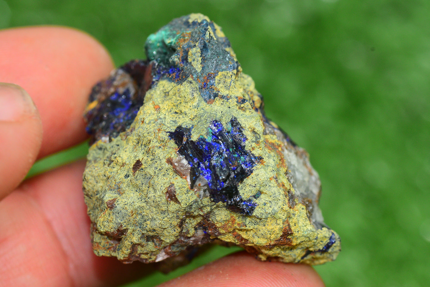 Azurite Crystal from Morocco - Freeform Cluster Shape, Natural and Genuine - MeteoriteNwa.com