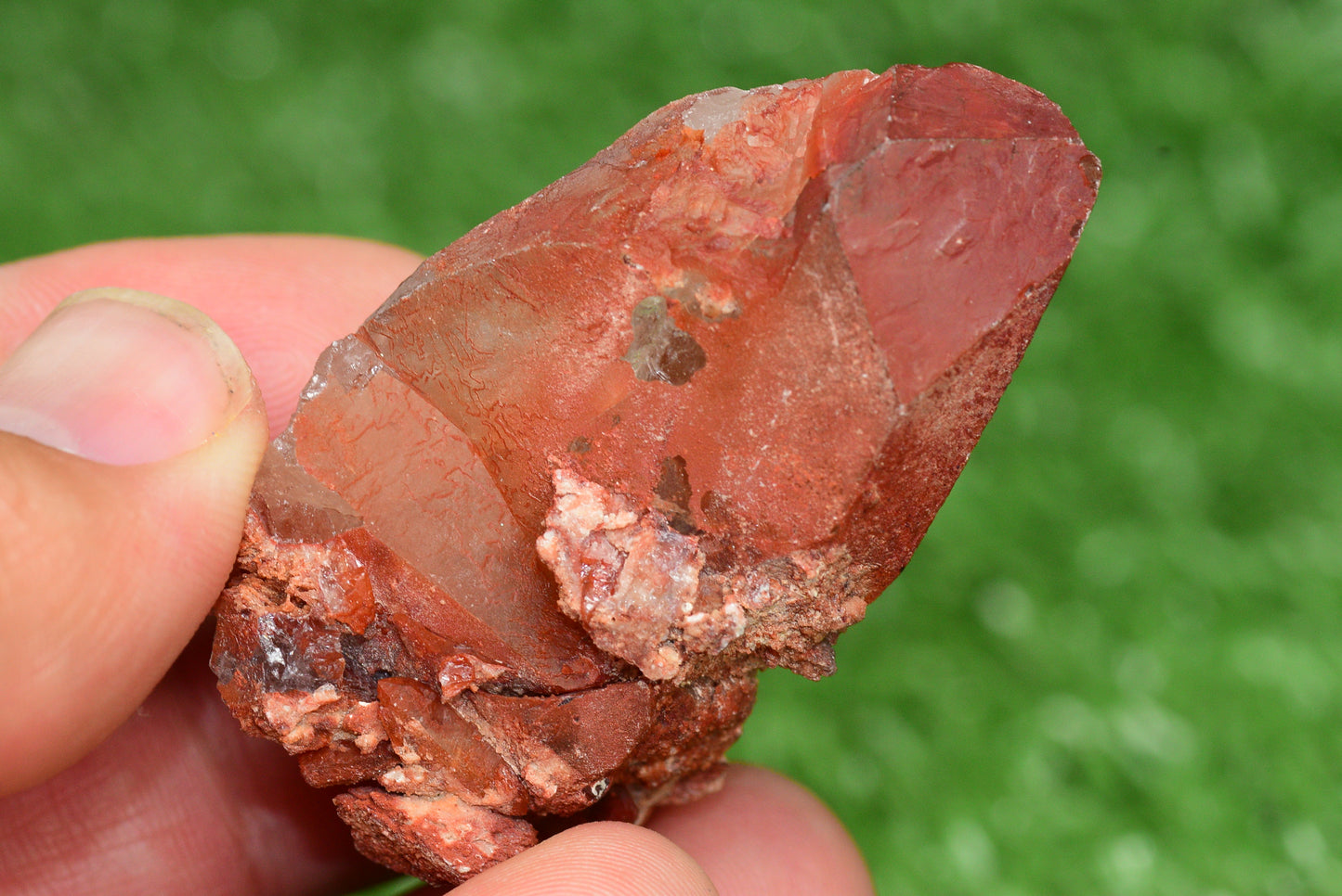 Red Hematoid Quartz Genuine Gemstone Sharp Tower Pointy Cluster Freeform Crystal from Morocco Fire Quartz Red Hematite - MeteoriteNwa.com