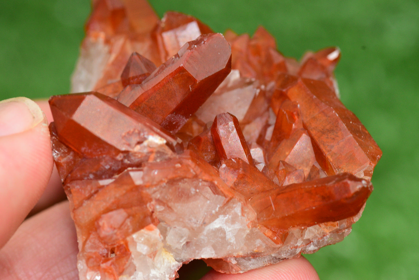 Red Hematoid Quartz Genuine Gemstone Sharp Tower Pointy Cluster Freeform Crystal from Morocco Fire Quartz Red Hematite - MeteoriteNwa.com