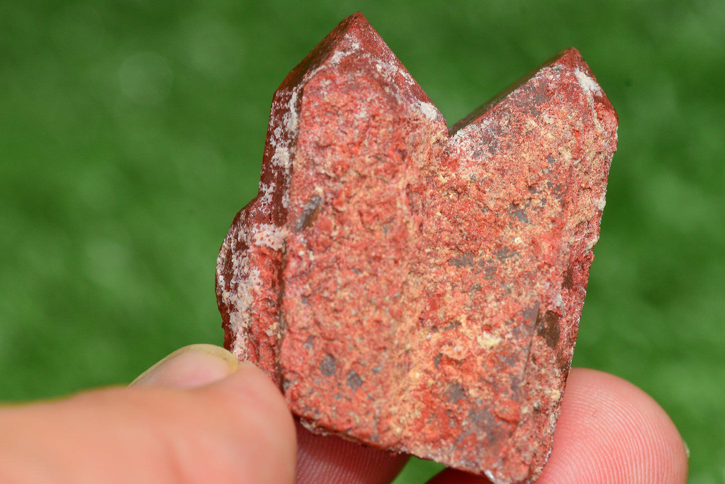 Red Hematoid Quartz Genuine Gemstone Sharp Tower Pointy Cluster Freeform Crystal from Morocco Fire Quartz Red Hematite - MeteoriteNwa.com