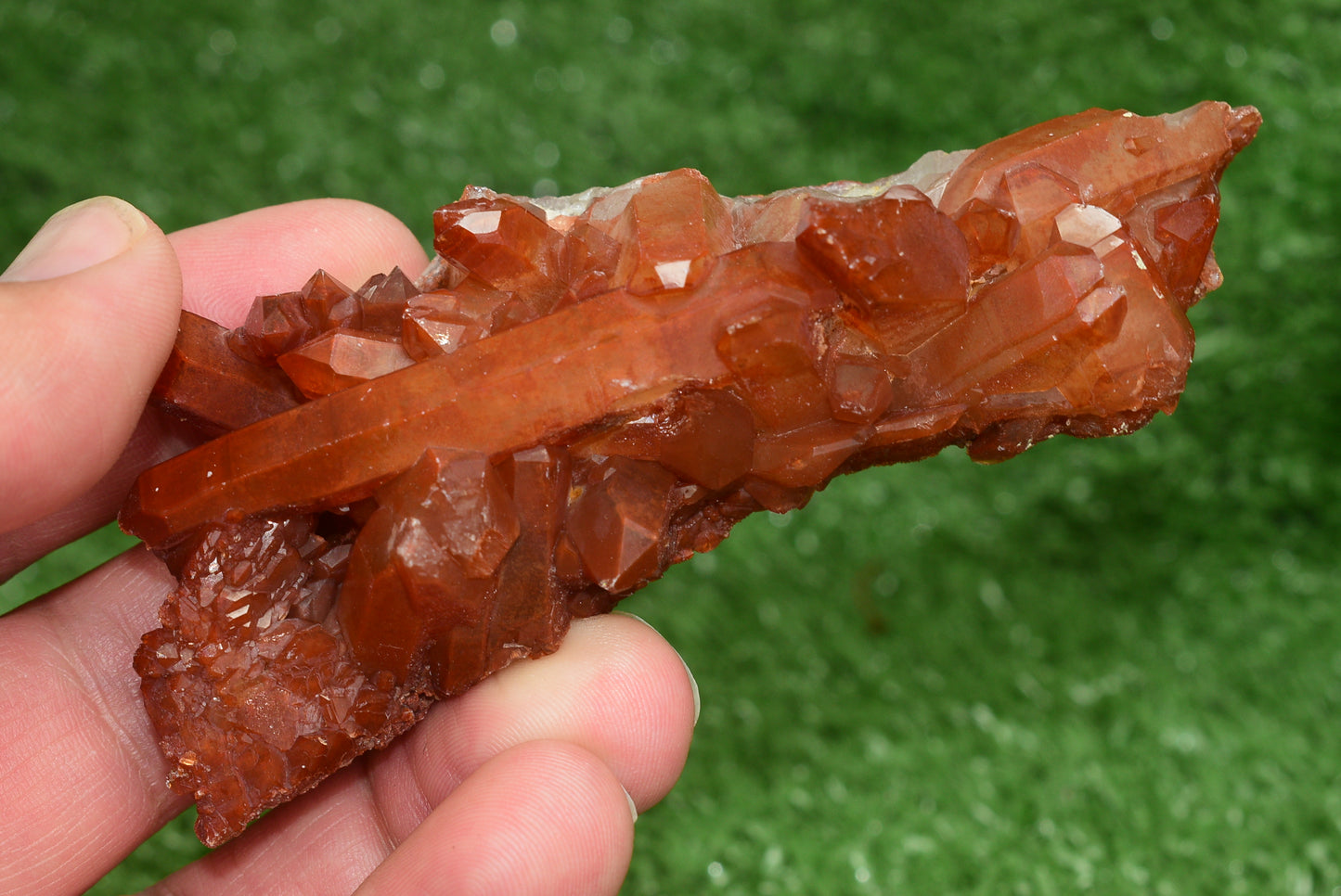 Red Hematoid Quartz Genuine Gemstone Sharp Tower Pointy Cluster Freeform Crystal from Morocco Fire Quartz Red Hematite - MeteoriteNwa.com