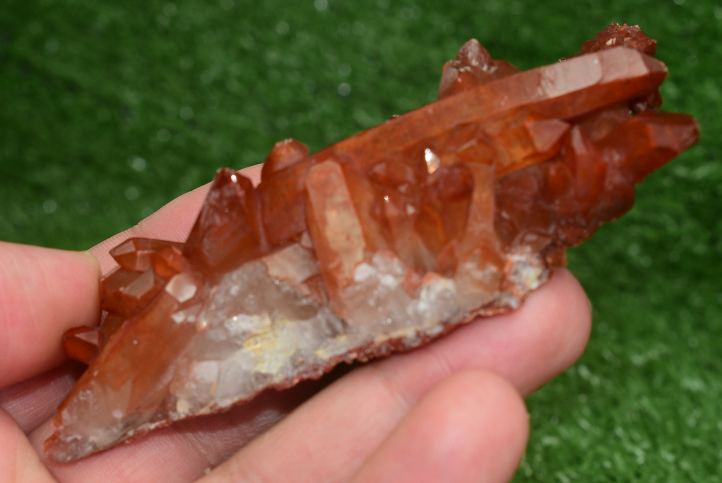 Red Hematoid Quartz Genuine Gemstone Sharp Tower Pointy Cluster Freeform Crystal from Morocco Fire Quartz Red Hematite - MeteoriteNwa.com
