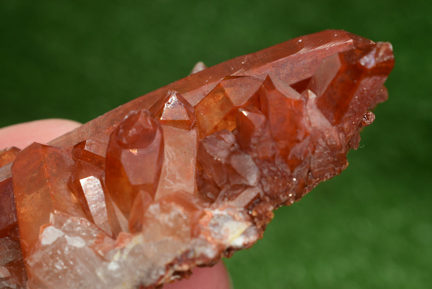 Red Hematoid Quartz Genuine Gemstone Sharp Tower Pointy Cluster Freeform Crystal from Morocco Fire Quartz Red Hematite - MeteoriteNwa.com