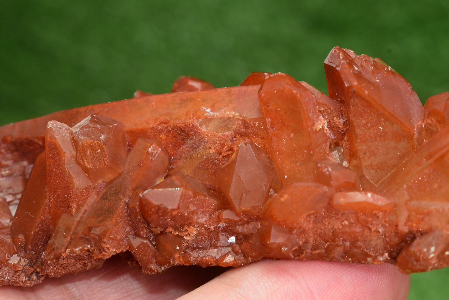 Red Hematoid Quartz Genuine Gemstone Sharp Tower Pointy Cluster Freeform Crystal from Morocco Fire Quartz Red Hematite - MeteoriteNwa.com