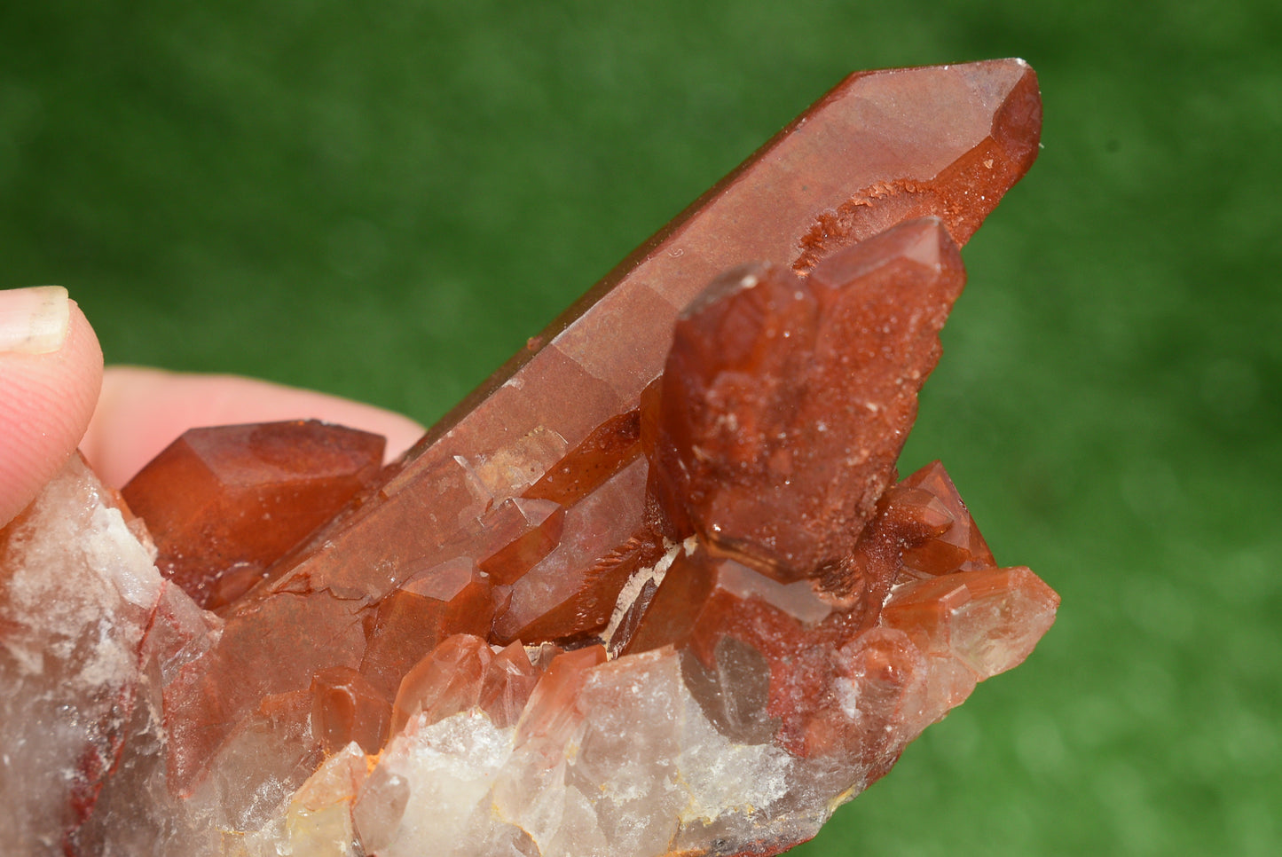 Red Hematoid Quartz Genuine Gemstone Sharp Tower Pointy Cluster Freeform Crystal from Morocco Fire Quartz Red Hematite - MeteoriteNwa.com
