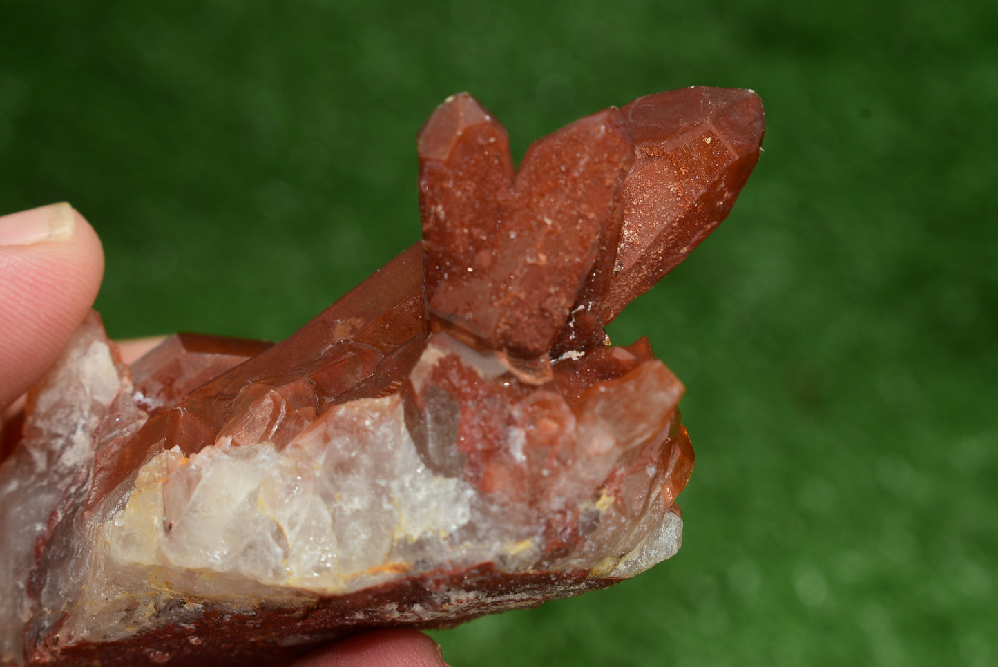 Red Hematoid Quartz Genuine Gemstone Sharp Tower Pointy Cluster Freeform Crystal from Morocco Fire Quartz Red Hematite - MeteoriteNwa.com