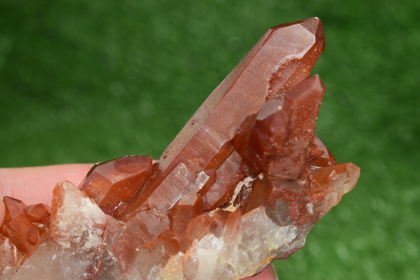 Red Hematoid Quartz Genuine Gemstone Sharp Tower Pointy Cluster Freeform Crystal from Morocco Fire Quartz Red Hematite - MeteoriteNwa.com