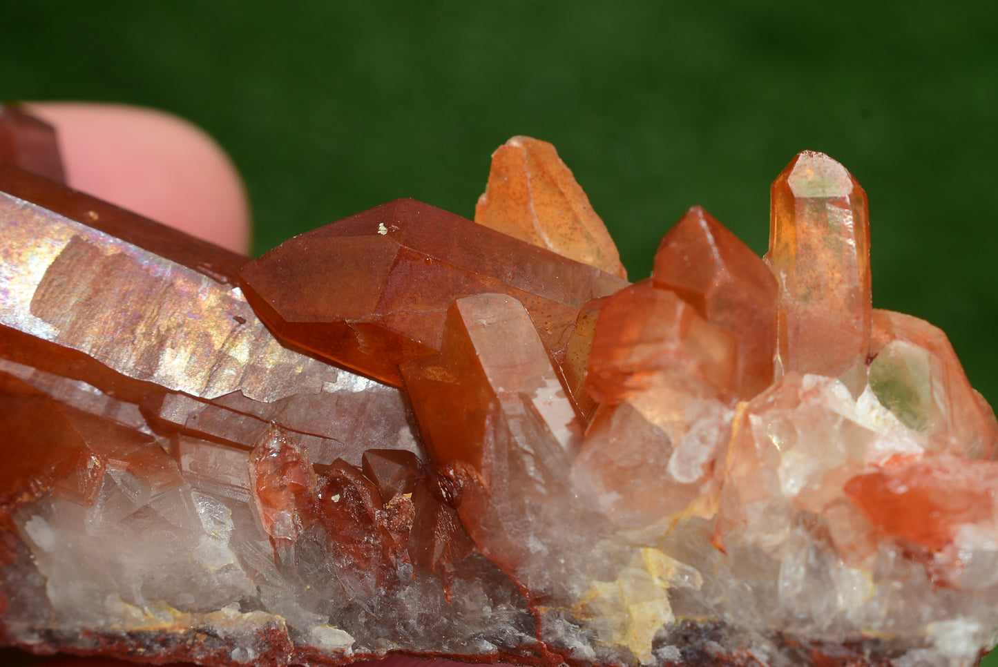 Red Hematoid Quartz Genuine Gemstone Sharp Tower Pointy Cluster Freeform Crystal from Morocco Fire Quartz Red Hematite - MeteoriteNwa.com