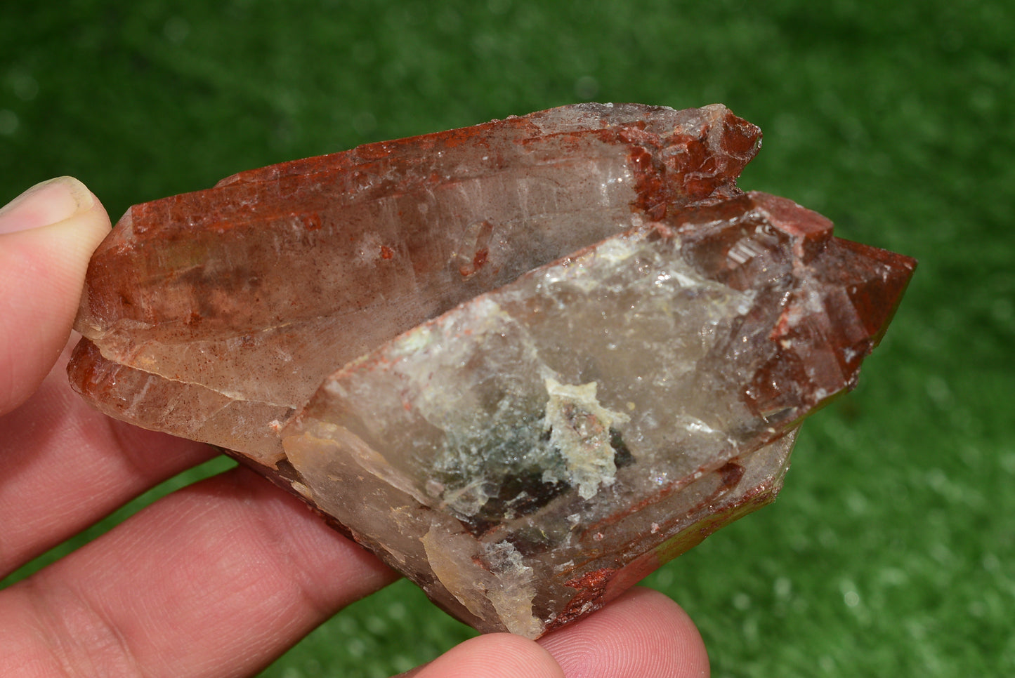 Red Hematoid Quartz Genuine Gemstone Sharp Tower Pointy Cluster Freeform Crystal from Morocco Fire Quartz Red Hematite - MeteoriteNwa.com