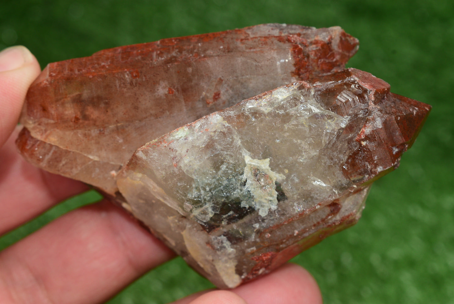Red Hematoid Quartz Genuine Gemstone Sharp Tower Pointy Cluster Freeform Crystal from Morocco Fire Quartz Red Hematite - MeteoriteNwa.com