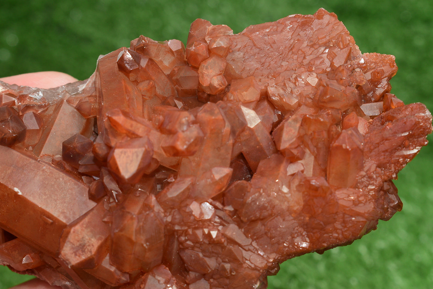 Red Hematoid Quartz Genuine Gemstone Sharp Tower Pointy Cluster Freeform Crystal from Morocco Fire Quartz Red Hematite - MeteoriteNwa.com