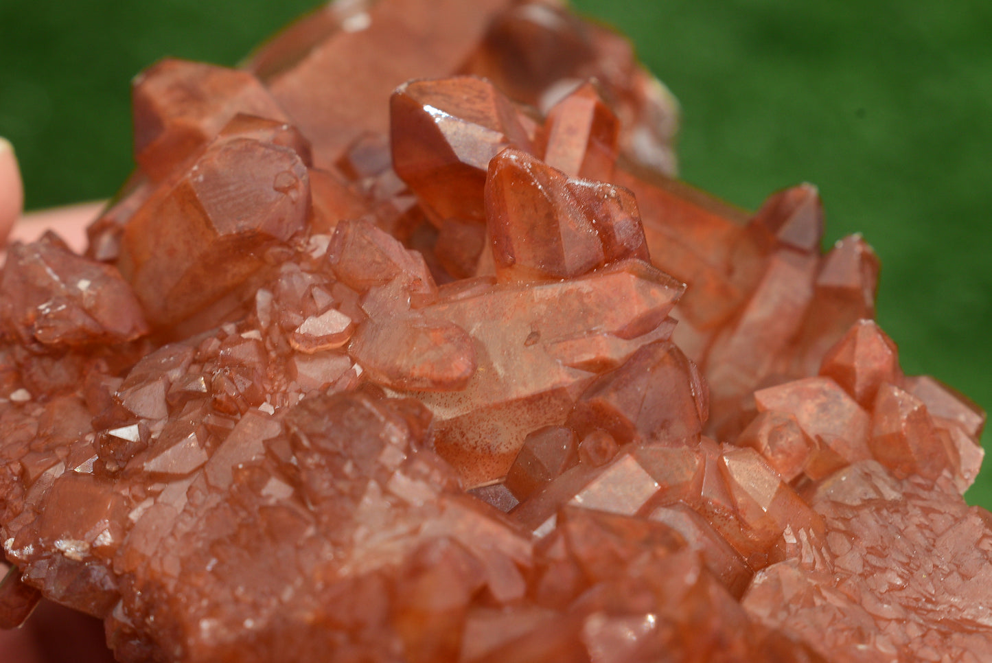 Red Hematoid Quartz Genuine Gemstone Sharp Tower Pointy Cluster Freeform Crystal from Morocco Fire Quartz Red Hematite - MeteoriteNwa.com