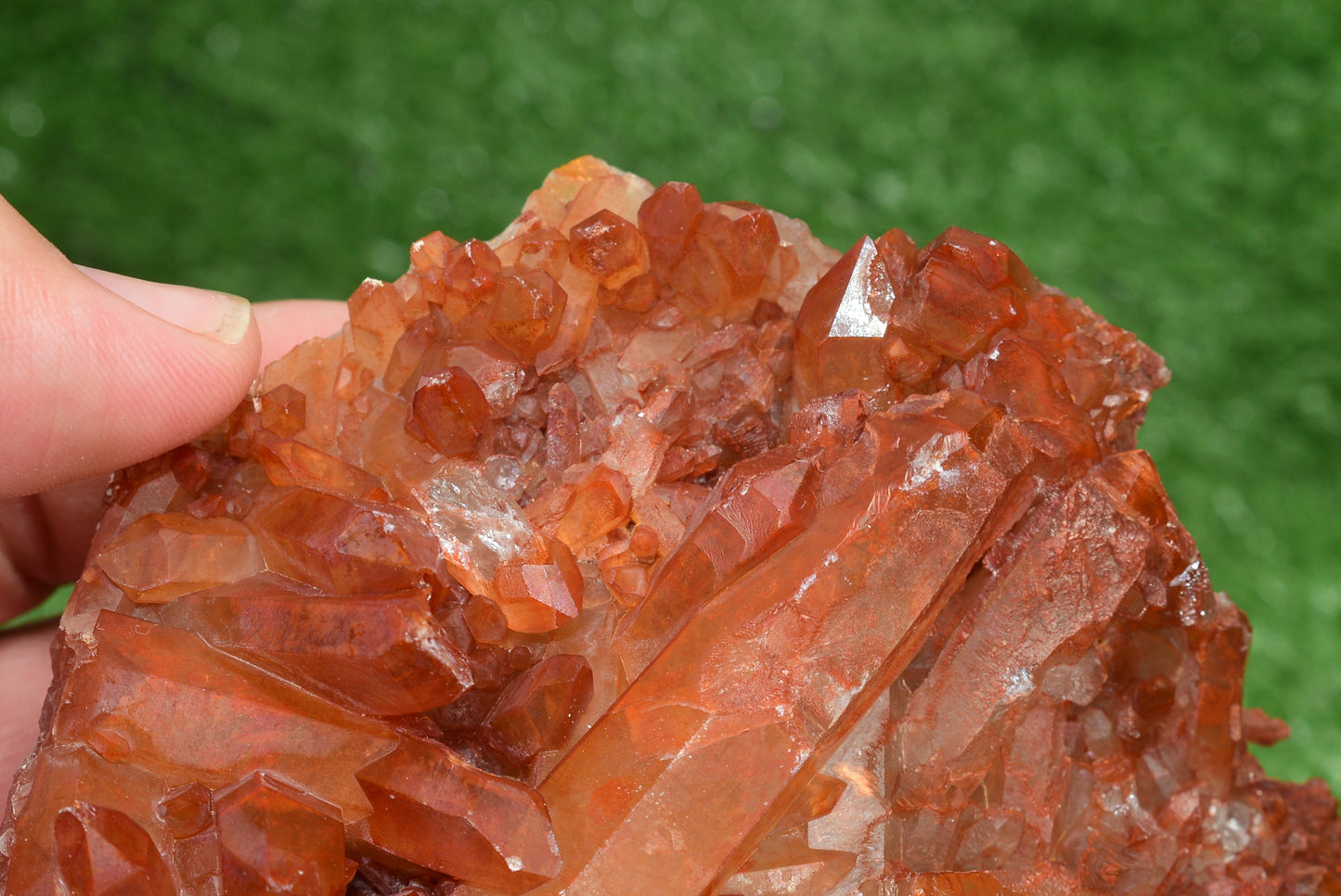 Red Hematoid Quartz Genuine Gemstone Sharp Tower Pointy Cluster Freeform Crystal from Morocco Fire Quartz Red Hematite - MeteoriteNwa.com