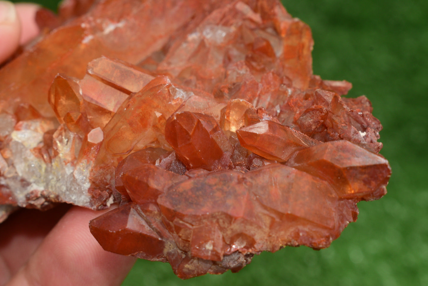 Red Hematoid Quartz Genuine Gemstone Sharp Tower Pointy Cluster Freeform Crystal from Morocco Fire Quartz Red Hematite - MeteoriteNwa.com
