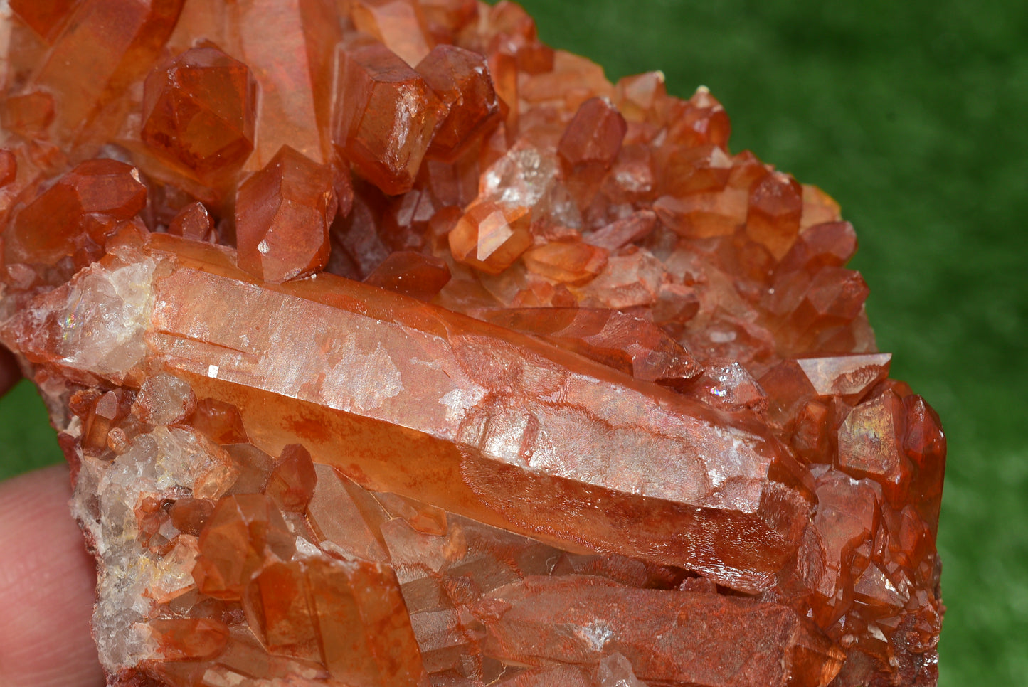 Red Hematoid Quartz Genuine Gemstone Sharp Tower Pointy Cluster Freeform Crystal from Morocco Fire Quartz Red Hematite - MeteoriteNwa.com
