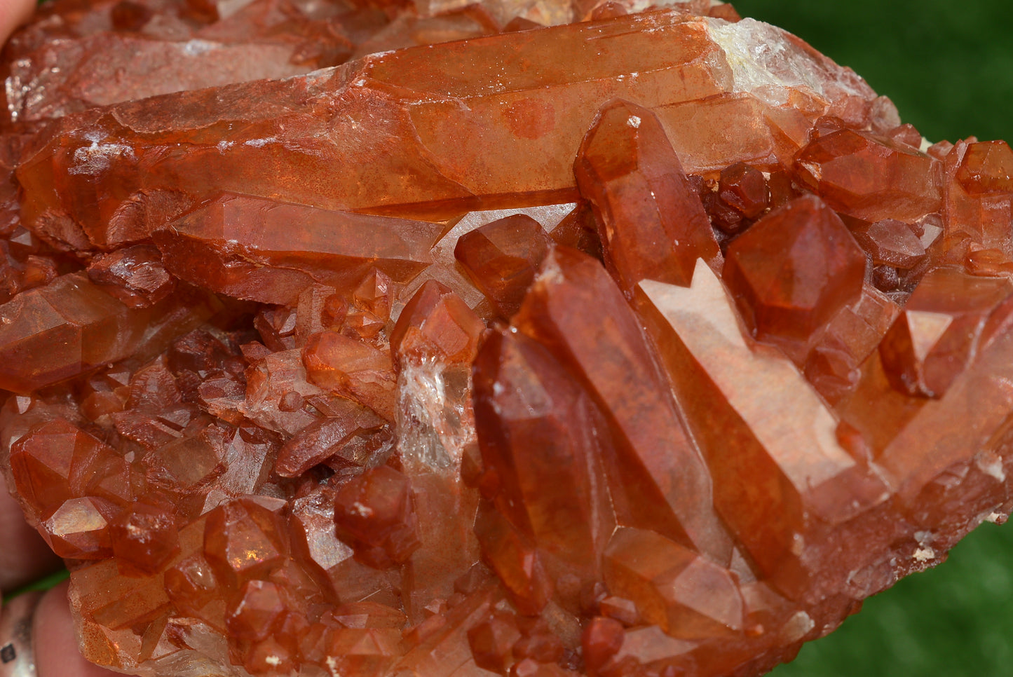 Red Hematoid Quartz Genuine Gemstone Sharp Tower Pointy Cluster Freeform Crystal from Morocco Fire Quartz Red Hematite - MeteoriteNwa.com