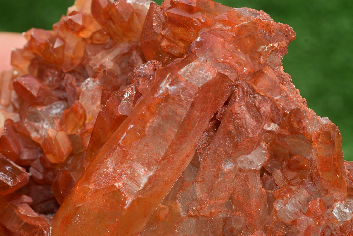 Red Hematoid Quartz Genuine Gemstone Sharp Tower Pointy Cluster Freeform Crystal from Morocco Fire Quartz Red Hematite - MeteoriteNwa.com