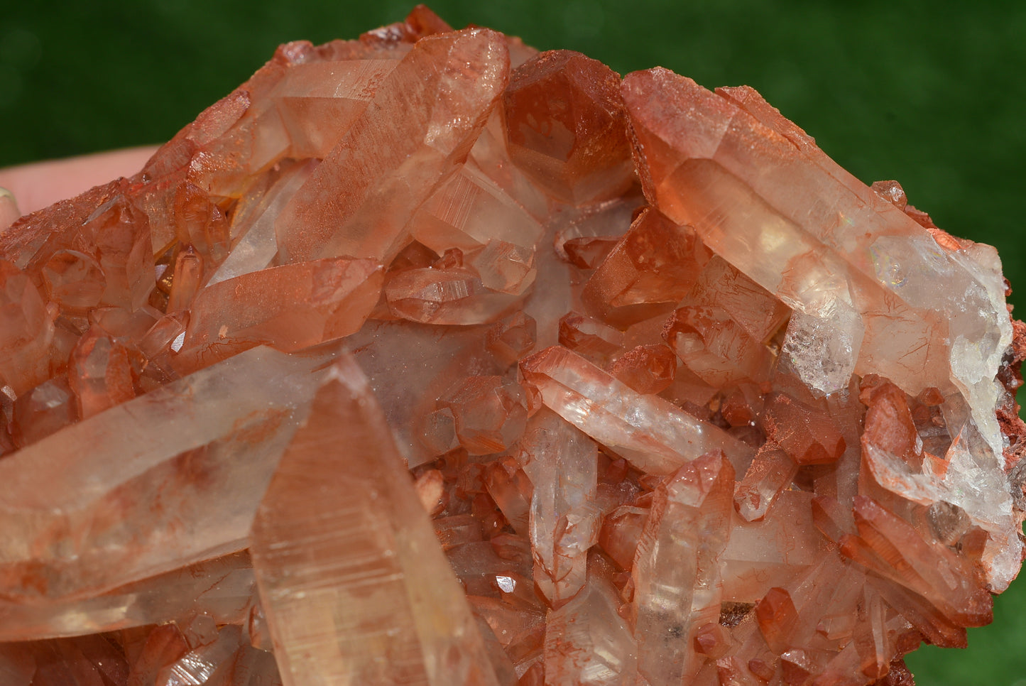 Red Hematoid Quartz Genuine Gemstone Sharp Tower Pointy Cluster Freeform Crystal from Morocco Fire Quartz Red Hematite - MeteoriteNwa.com