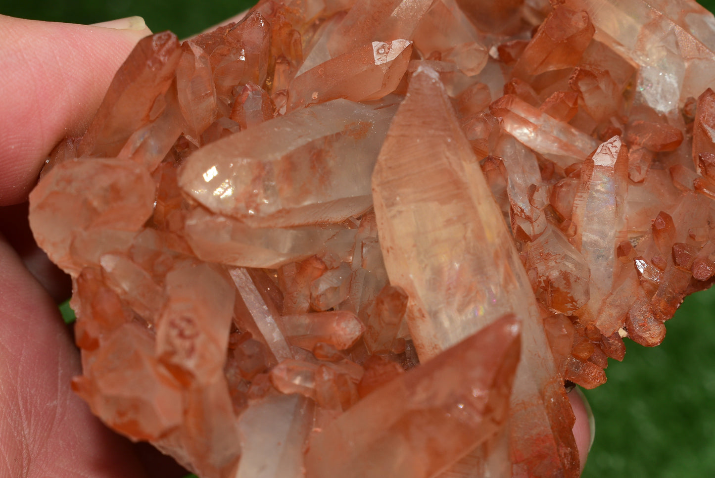 Red Hematoid Quartz Genuine Gemstone Sharp Tower Pointy Cluster Freeform Crystal from Morocco Fire Quartz Red Hematite - MeteoriteNwa.com