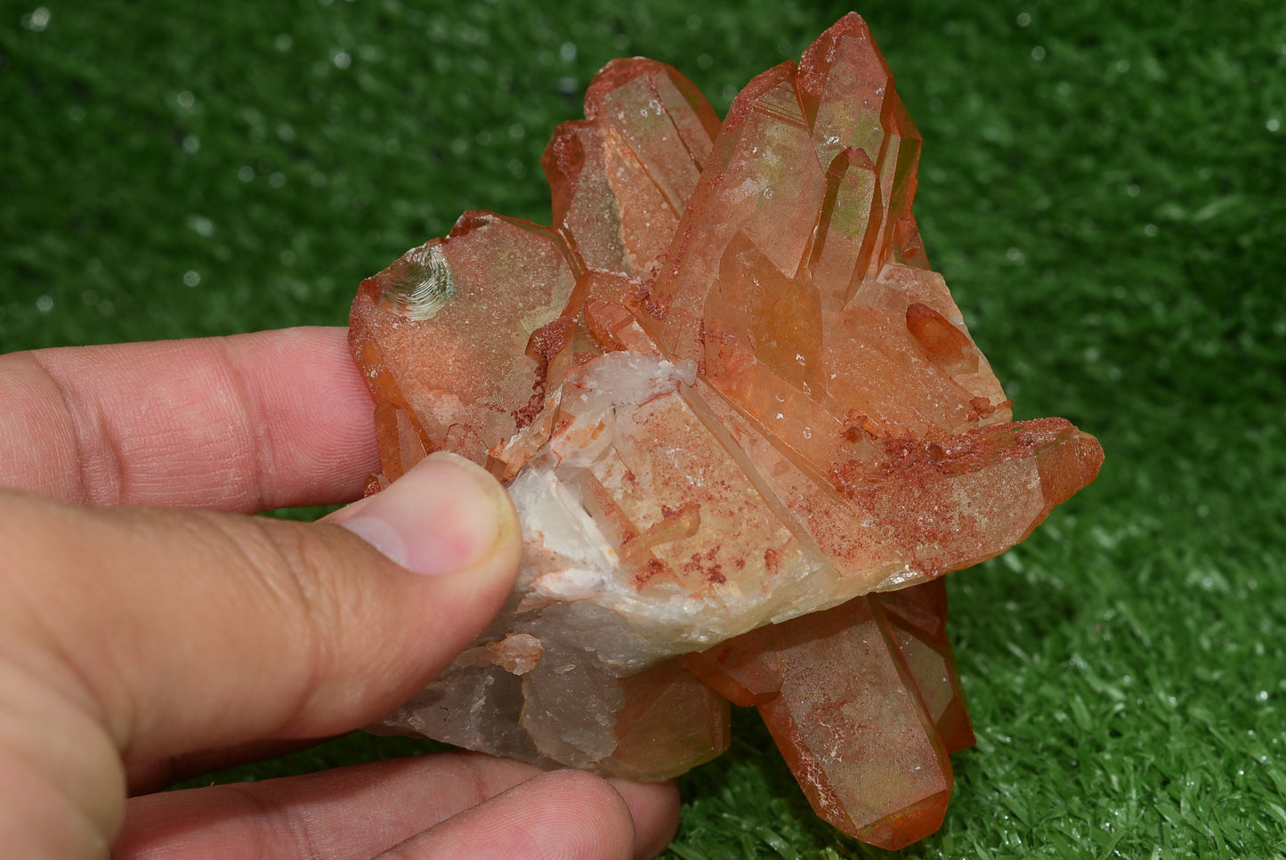 Red Hematoid Quartz Genuine Gemstone Sharp Tower Pointy Cluster Freeform Crystal from Morocco Fire Quartz Red Hematite - MeteoriteNwa.com