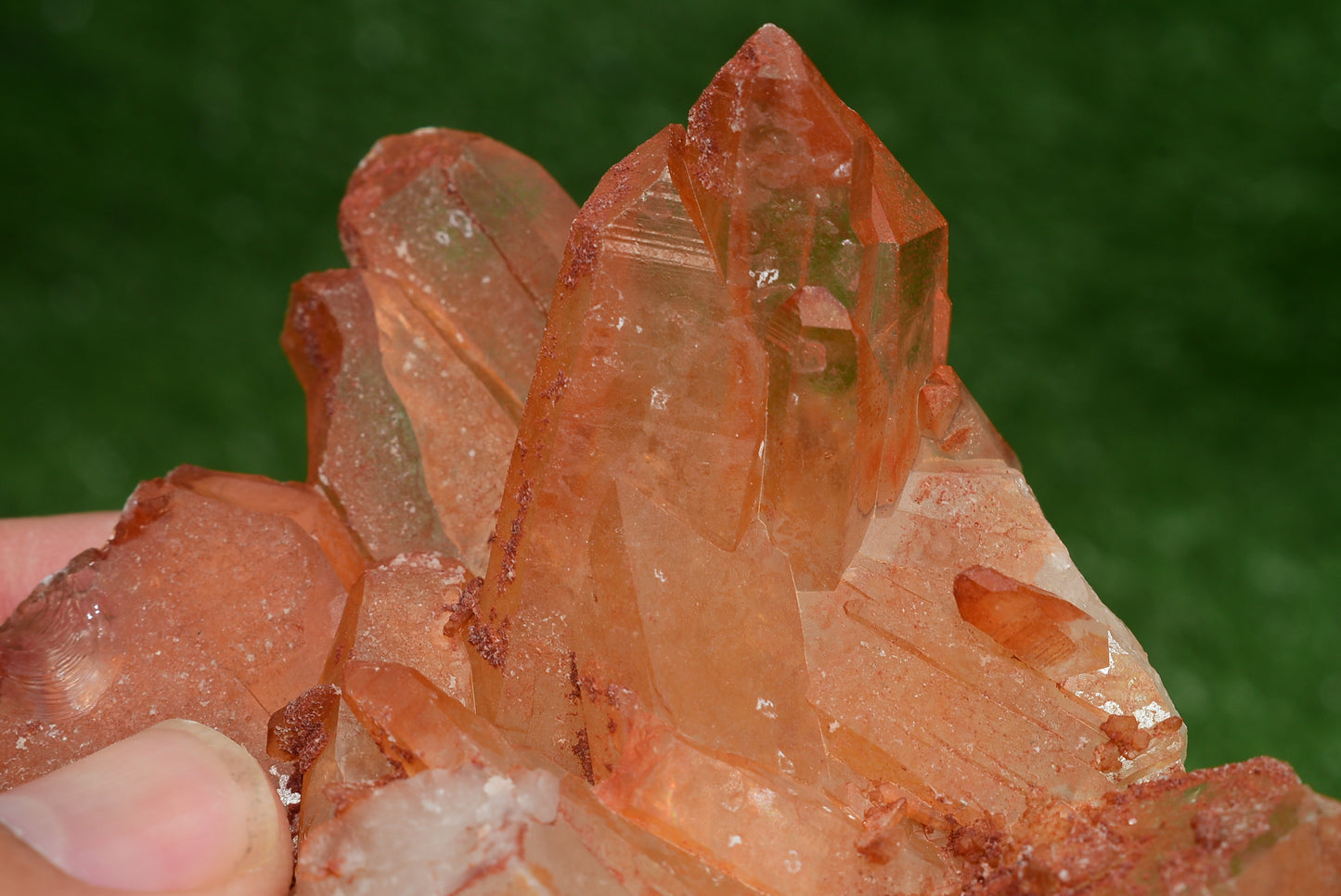 Red Hematoid Quartz Genuine Gemstone Sharp Tower Pointy Cluster Freeform Crystal from Morocco Fire Quartz Red Hematite - MeteoriteNwa.com