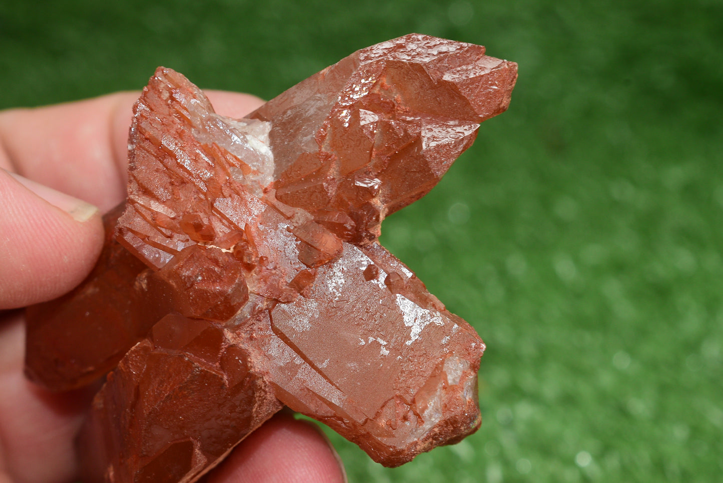 Red Hematoid Quartz Genuine Gemstone Sharp Tower Pointy Cluster Freeform Crystal from Morocco Fire Quartz Red Hematite - MeteoriteNwa.com