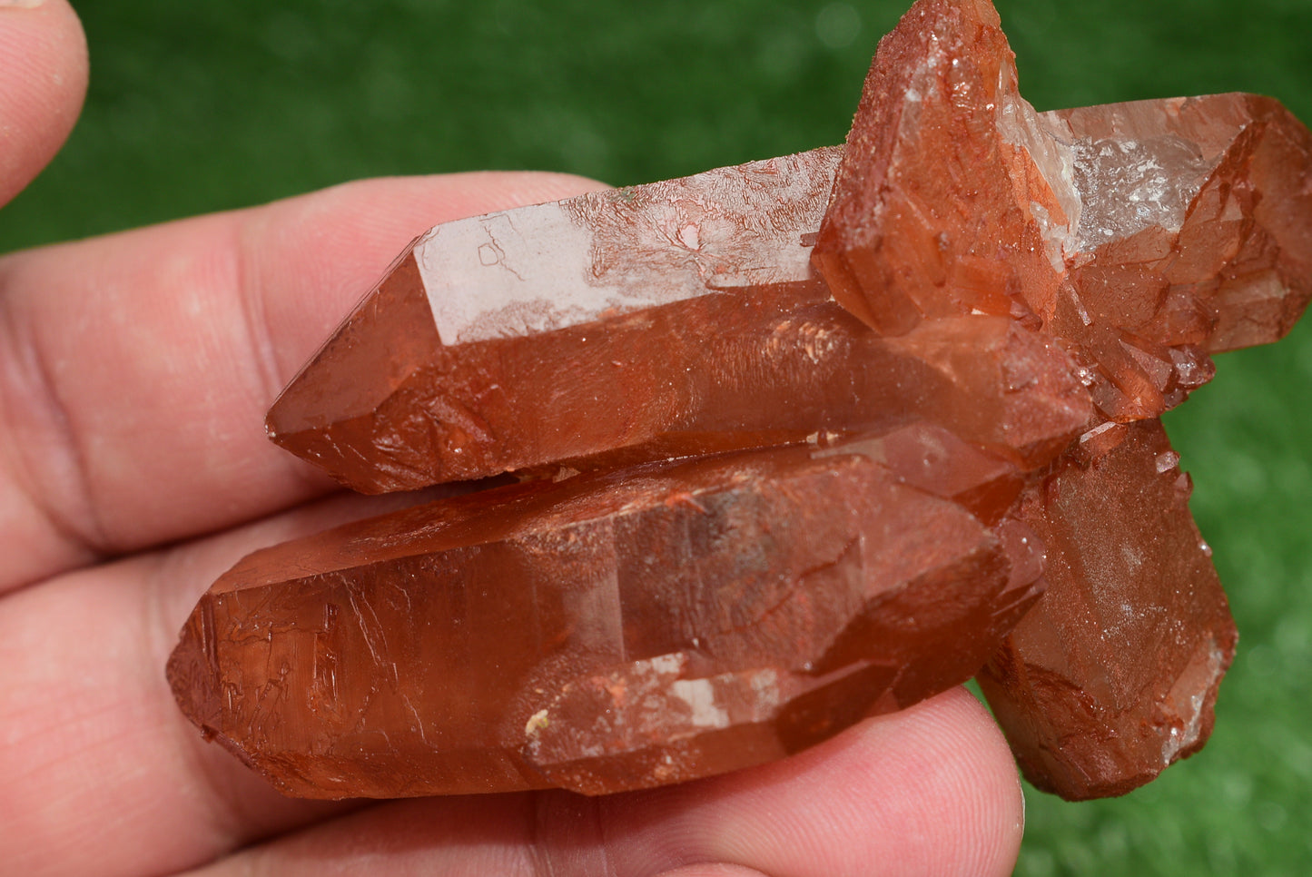 Red Hematoid Quartz Genuine Gemstone Sharp Tower Pointy Cluster Freeform Crystal from Morocco Fire Quartz Red Hematite - MeteoriteNwa.com