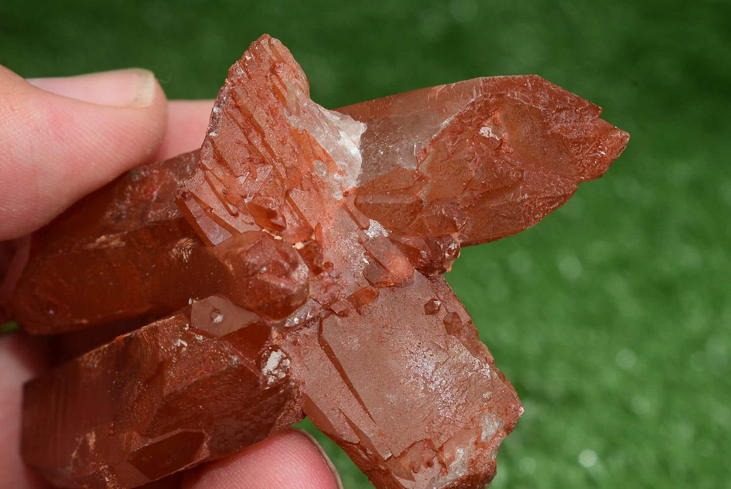 Red Hematoid Quartz Genuine Gemstone Sharp Tower Pointy Cluster Freeform Crystal from Morocco Fire Quartz Red Hematite - MeteoriteNwa.com