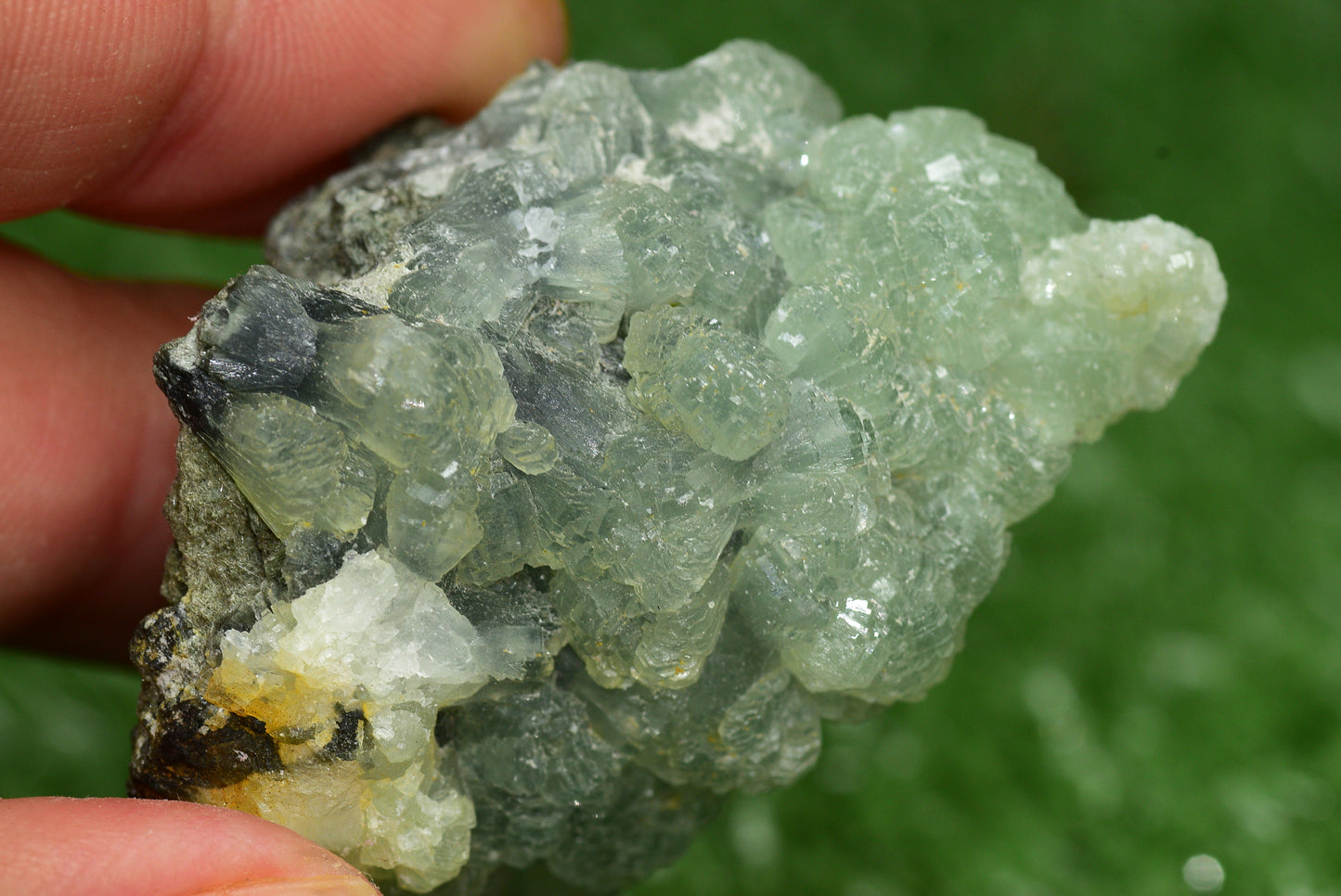 Stunning Raw Prehnite Crystal Cluster from Morocco Unique Botryoidal Formations - MeteoriteNwa.com