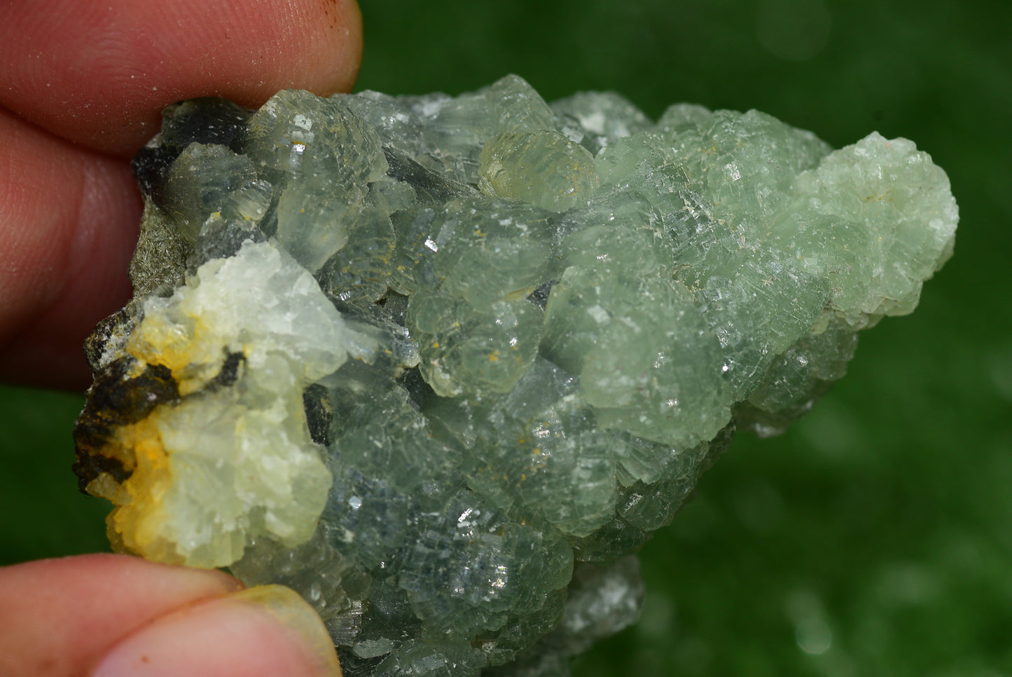 Stunning Raw Prehnite Crystal Cluster from Morocco Unique Botryoidal Formations - MeteoriteNwa.com