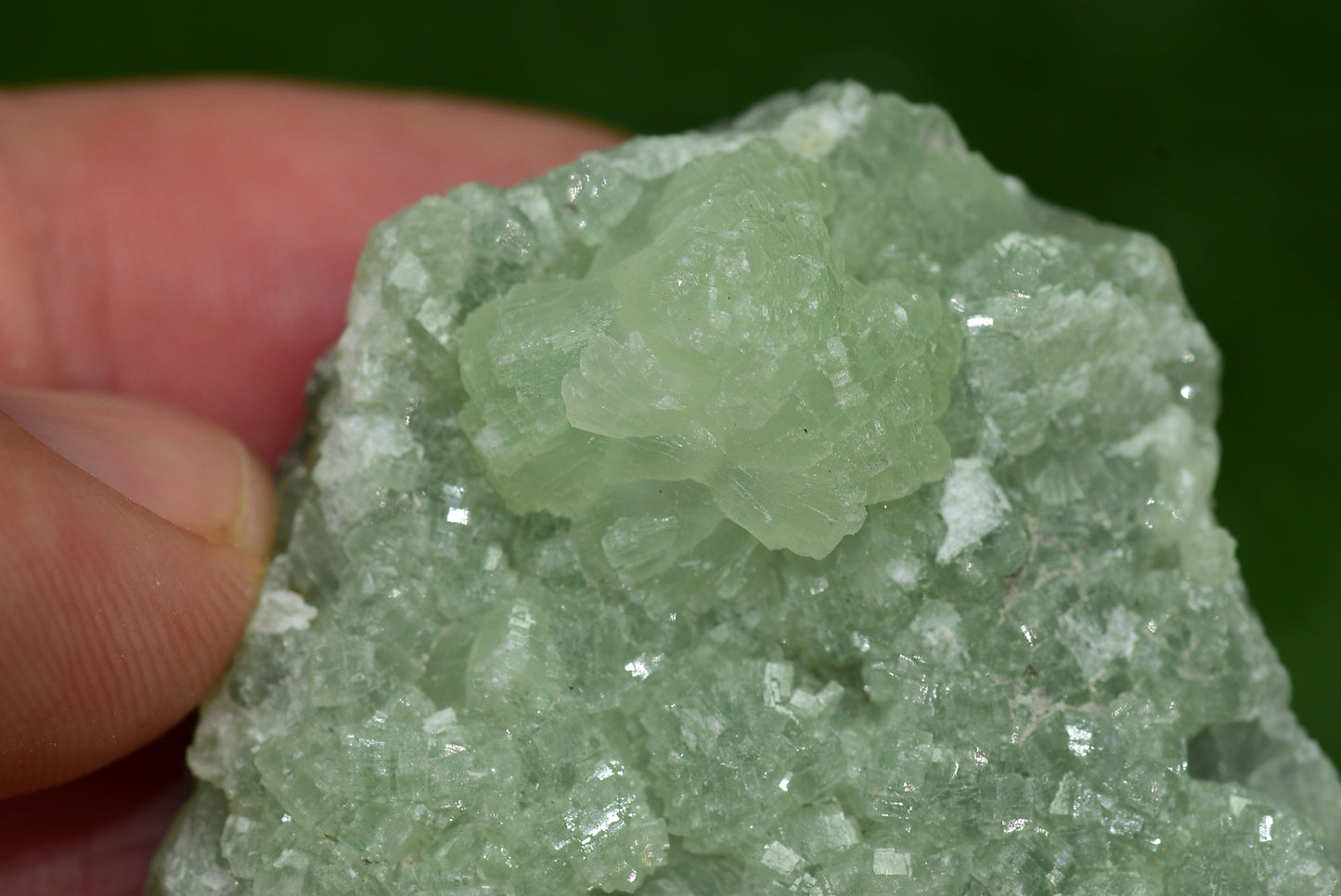 Stunning Raw Prehnite Crystal Cluster from Morocco Unique Botryoidal Formations - MeteoriteNwa.com