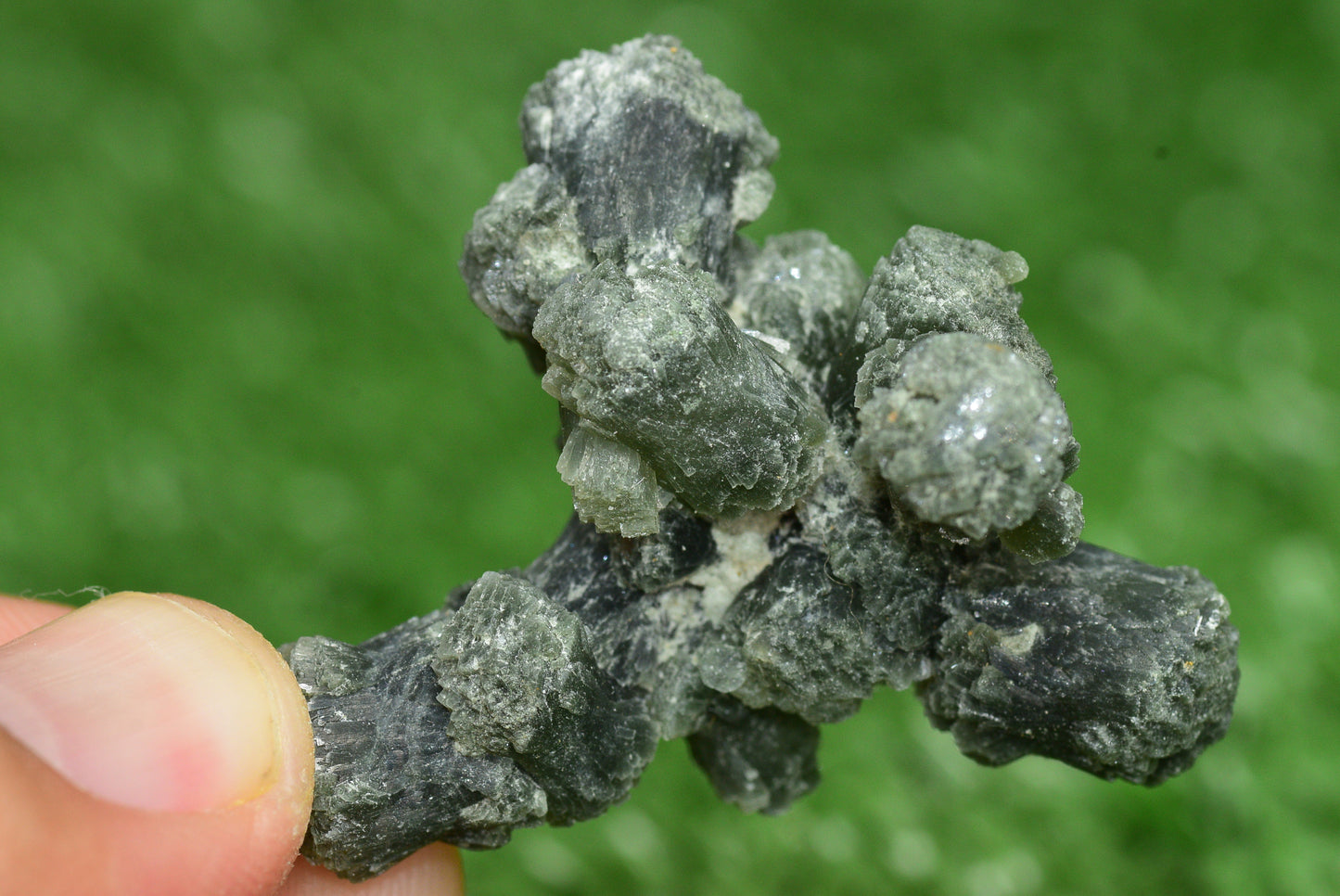 Stunning Raw Prehnite Crystal Cluster from Morocco Unique Botryoidal Formations - MeteoriteNwa.com