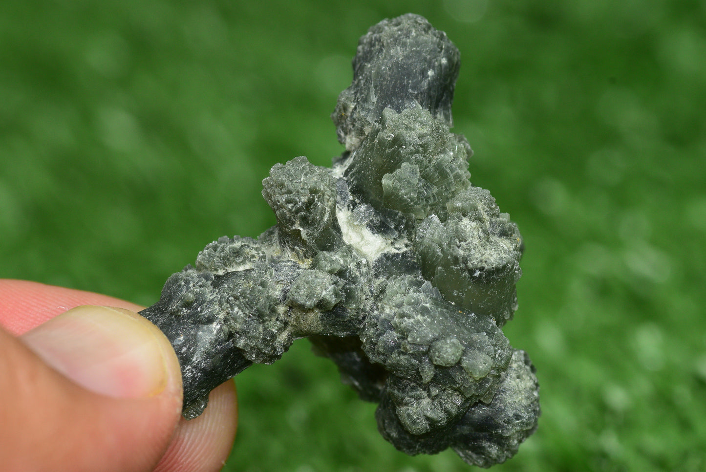 Stunning Raw Prehnite Crystal Cluster from Morocco Unique Botryoidal Formations - MeteoriteNwa.com