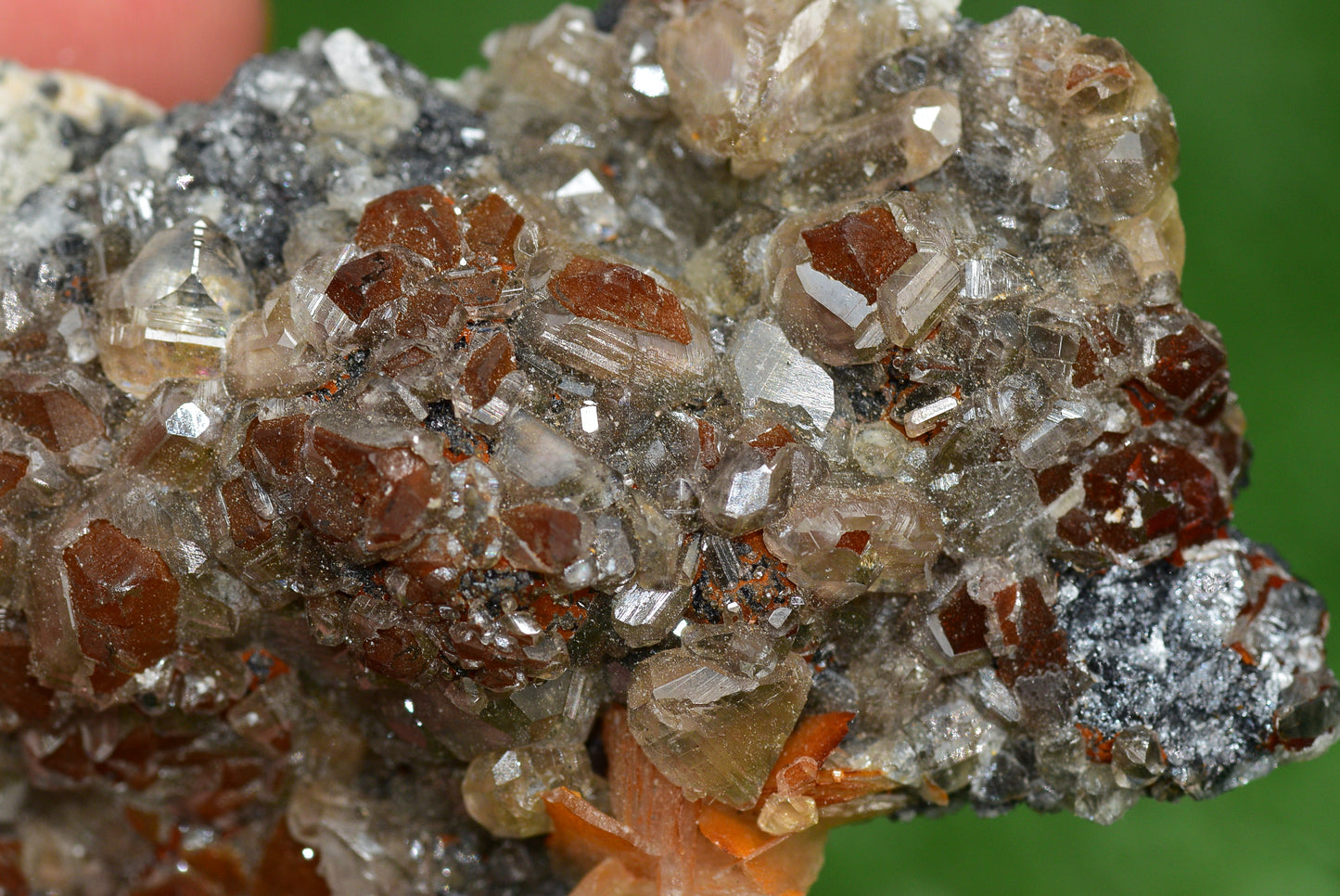 Cerussite with Barite & Dendrite Crystals on Galena RARE Genuine Gemstone from Morocco Fluorescent Mineral Powerful Spiritual Gem - MeteoriteNwa.com