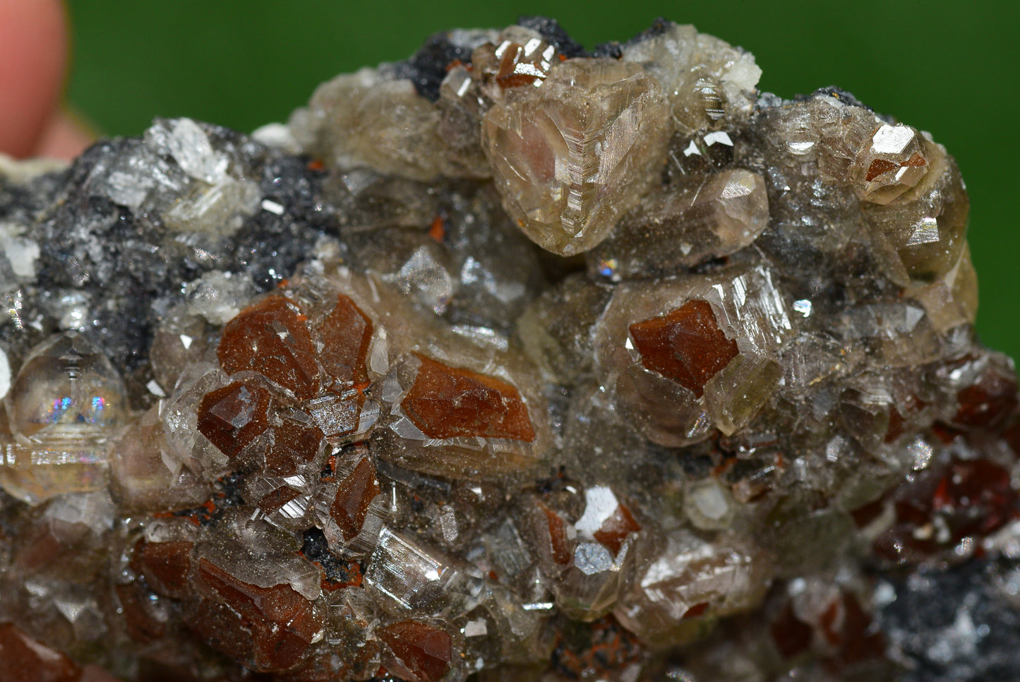 Cerussite with Barite & Dendrite Crystals on Galena RARE Genuine Gemstone from Morocco Fluorescent Mineral Powerful Spiritual Gem - MeteoriteNwa.com